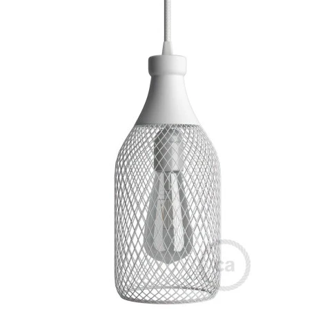 Bottle-shaped naked light bulb cage metal lampshade Jéroboam