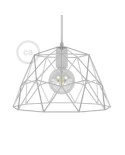Dome XL naked cage metal Lampshade with E27 lamp holder