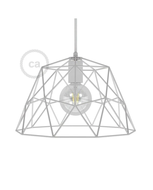 Dome XL naked cage metal Lampshade with E27 lamp holder