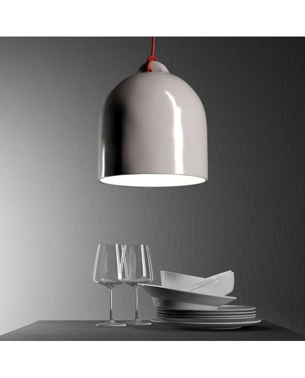 Bell M ceramic lampshade for suspension - Made in Italy