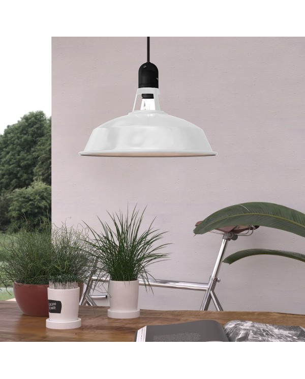 Harbour lampshade in enamelled metal with E27 fitting, 38 cm diameter