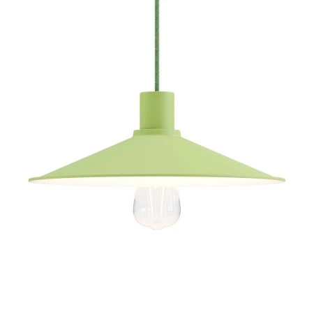Swing enamelled metal lampshade for E27 fitting - Soft green