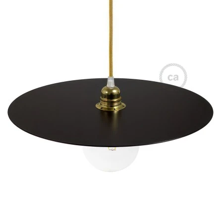 Ellepì dish oversize painted iron plate for suspension, 40cm diameter - Made in Italy - Black