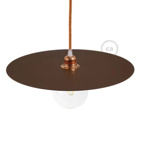 Ellepì dish oversize painted iron plate for suspension, 40cm diameter - Made in Italy - Corten effect