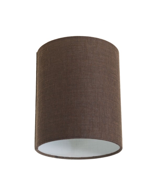 Cylinder fabric lampshade with E27 fitting - 100% Made in Italy