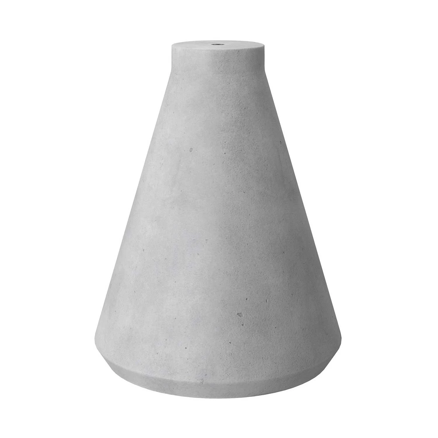 Funnel cement lampshade for suspension, with cable clamp and E27 lamp holder