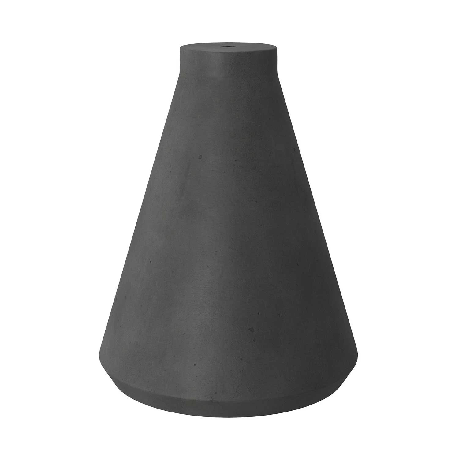 Funnel cement lampshade for suspension, with cable clamp and E27 lamp holder