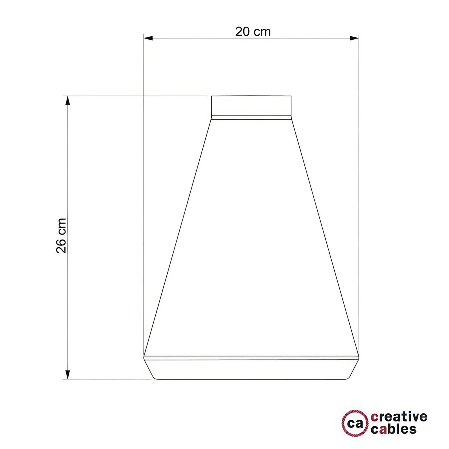 Funnel cement lampshade for suspension, with cable clamp and E27 lamp holder