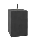 Cube cement lampshade for suspension, with cable clamp and E27 lamp holder