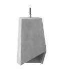 Prisma cement lampshade for suspension, with cable clamp and E27 lamp holder