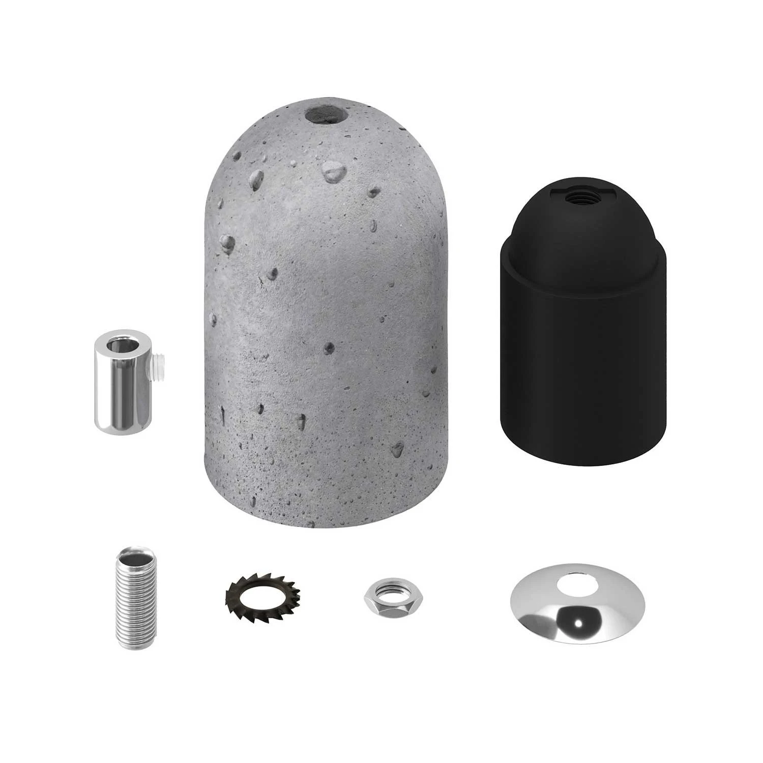 Cement E27 lamp holder kit