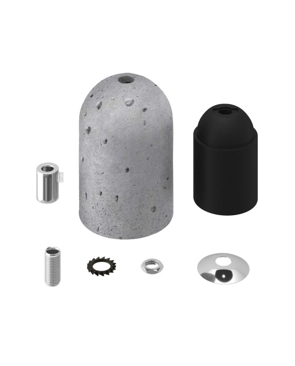 Cement E27 lamp holder kit