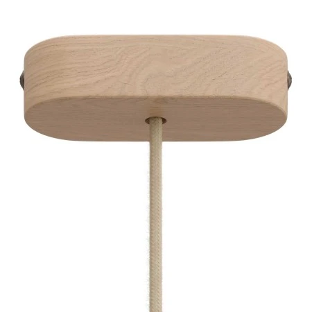 Oval wooden ceiling rose kit - Neutral