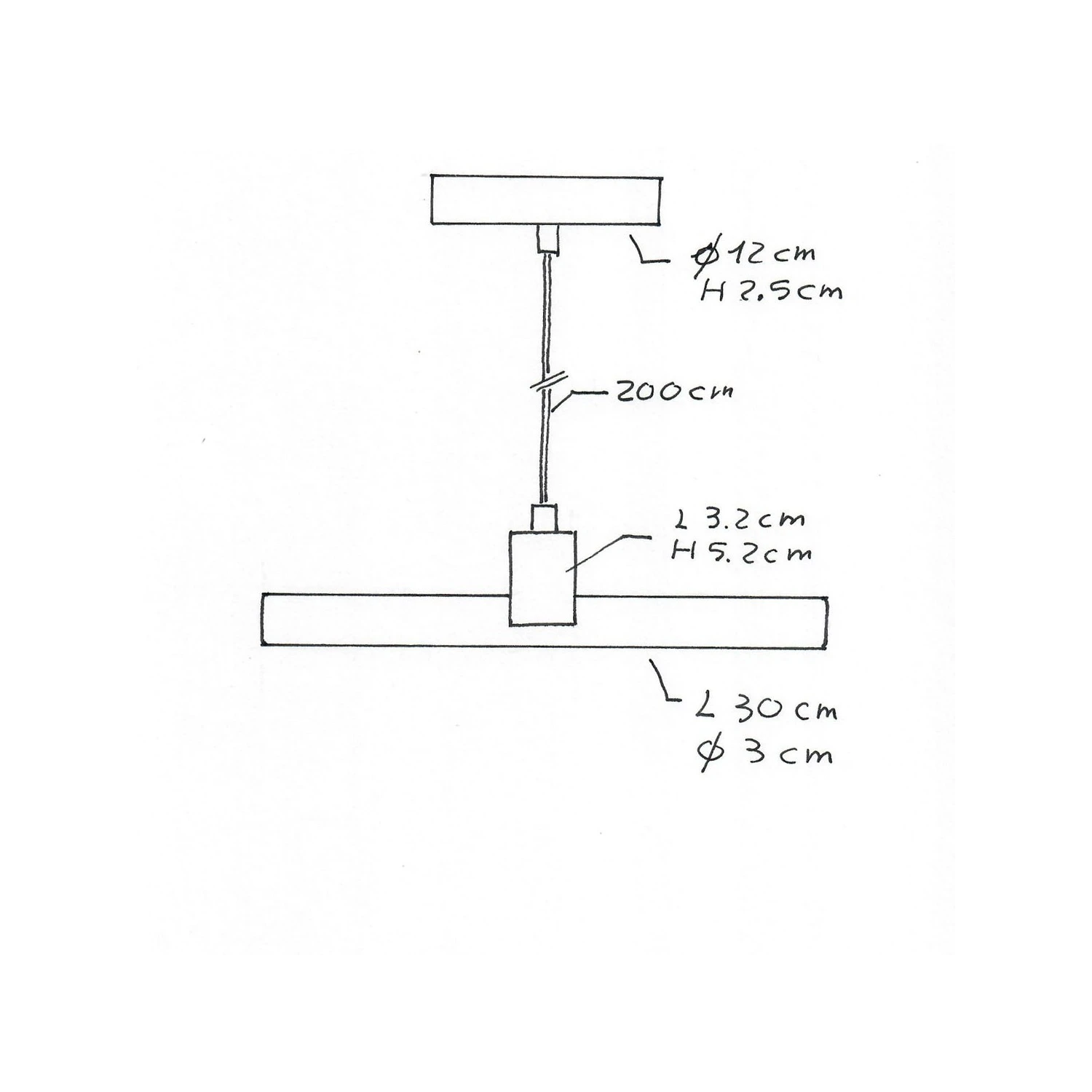 Pendant lamp with textile cable, S14d Syntax® lamp holder and metal details - Made in Italy