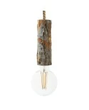 Pendant lamp with nautical cord XL and large bark lamp holder - Made in Italy