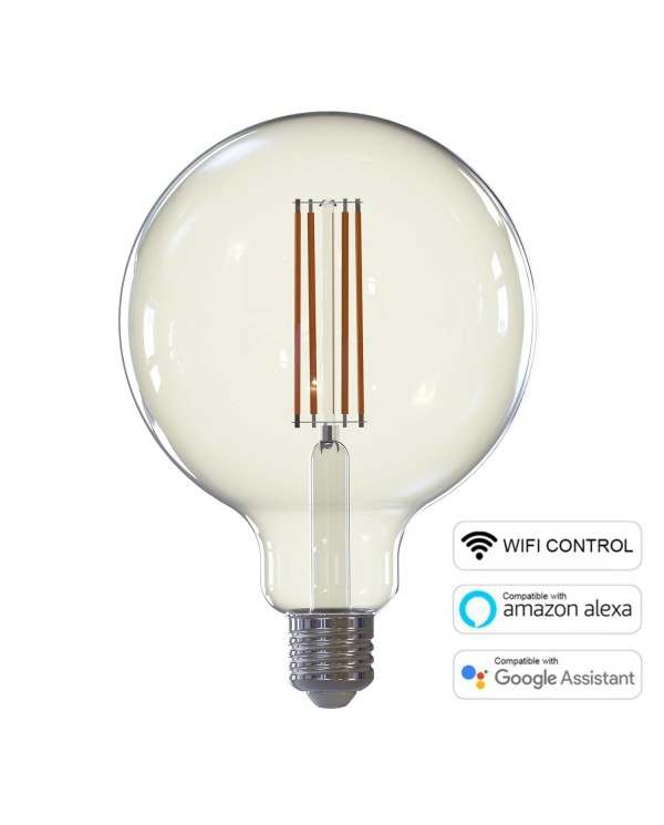 LED SMART WI-FI Light Bulb Globe G125 Transparent with Filament 7W 806Lm E27 2700K Dimmable