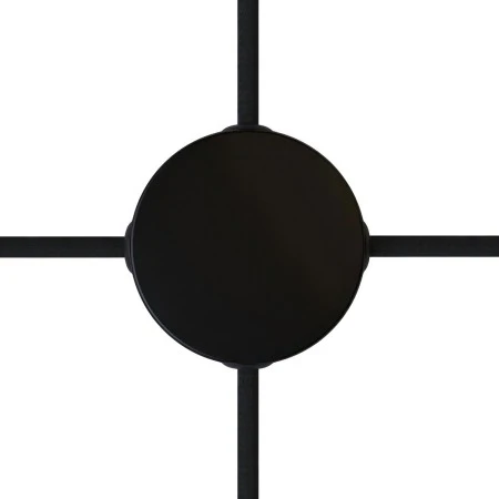 Mini cylindrical metal 4-side hole ceiling rose kit (junction box) - Matt Black