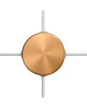 Mini cylindrical metal 4-side hole ceiling rose kit (junction box)