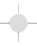 Mini cylindrical metal 4-side hole ceiling rose kit (junction box)