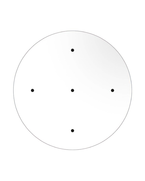 Large Round Smart ceiling rose, 400 mm Panel Rose-One with 5 holes - compatible with voice assistants