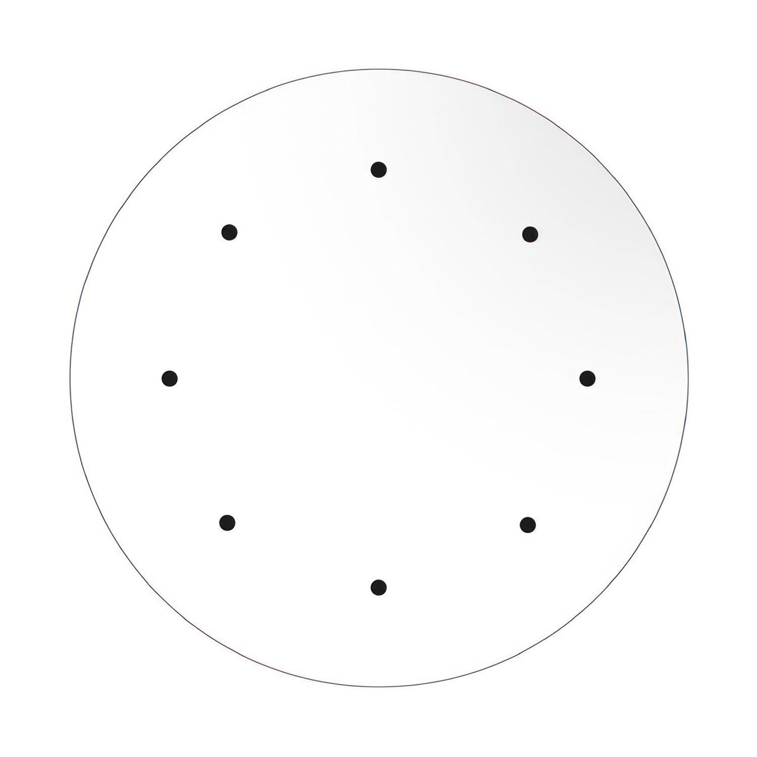 Large Round Smart ceiling rose, 400 mm Panel Rose-One with 8 holes - compatible with voice assistants
