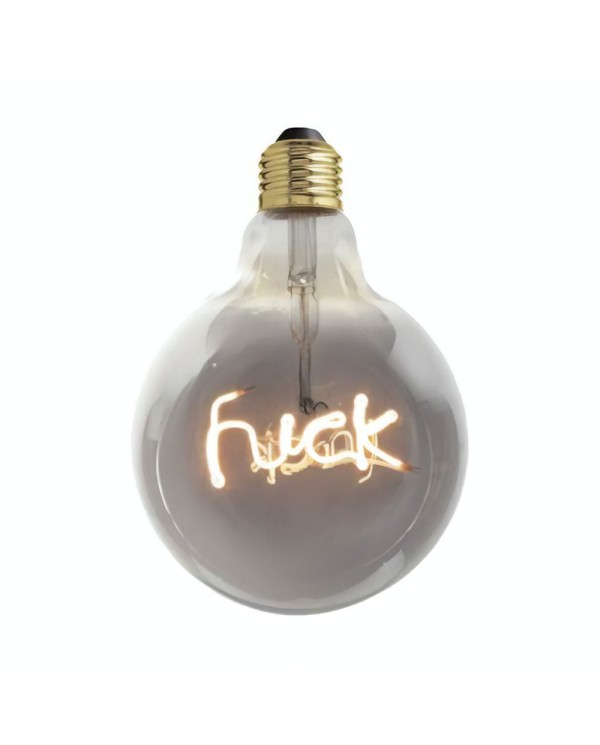 LED Smoky Grey Light Bulb for pendant lamps - Globe G125 - Single Filament "Fuck" 4W 130Lm E27 2200K Dimmable