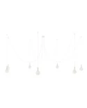 Spider - Suspension with 7 pendants Made in Italy complete with fabric cable, and metal finishes