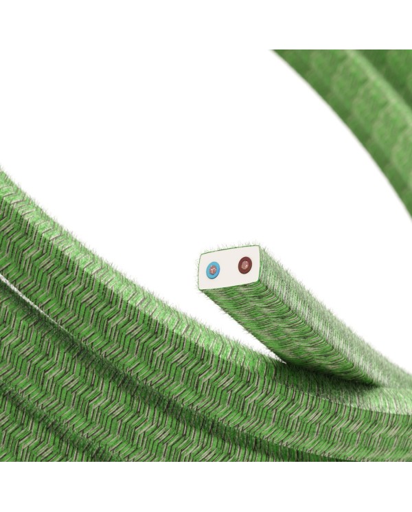 Electric cable for String Lights, covered by Cotton fabric Pixel Bronte CX08 - UV resistant