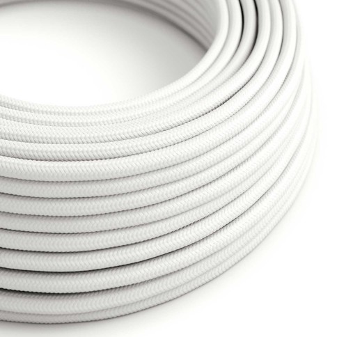 UV resistant round electric cable with White SM01 fabric lining for outdoor use - Compatible with Eiva Outdoor IP65