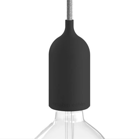 EIVA PASTEL, E27 outdoor silicone lamp holder kit - the first IP65 wirable lamp holder worldwide - Black