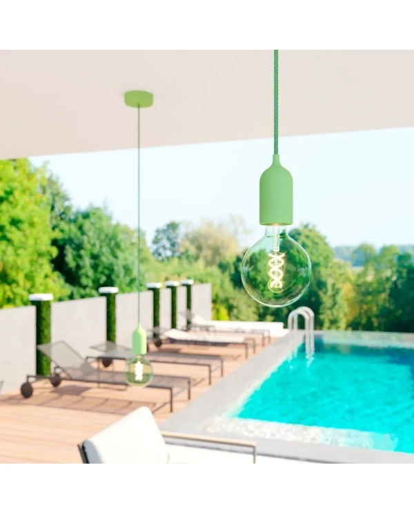 EIVA PASTEL, E27 outdoor silicone lamp holder kit - the first IP65 wirable lamp holder worldwide