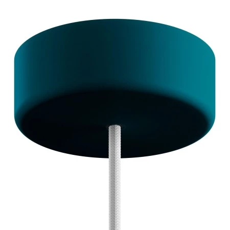 EIVA Cylindrical outdoor ceiling rose kit IP65 - in soft touch silicone - Petrol