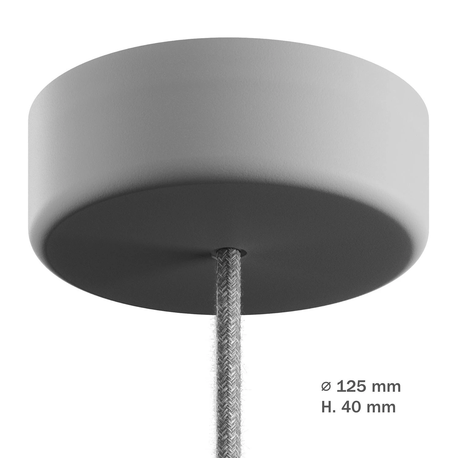 EIVA Cylindrical outdoor ceiling rose kit IP65 - in soft touch silicone