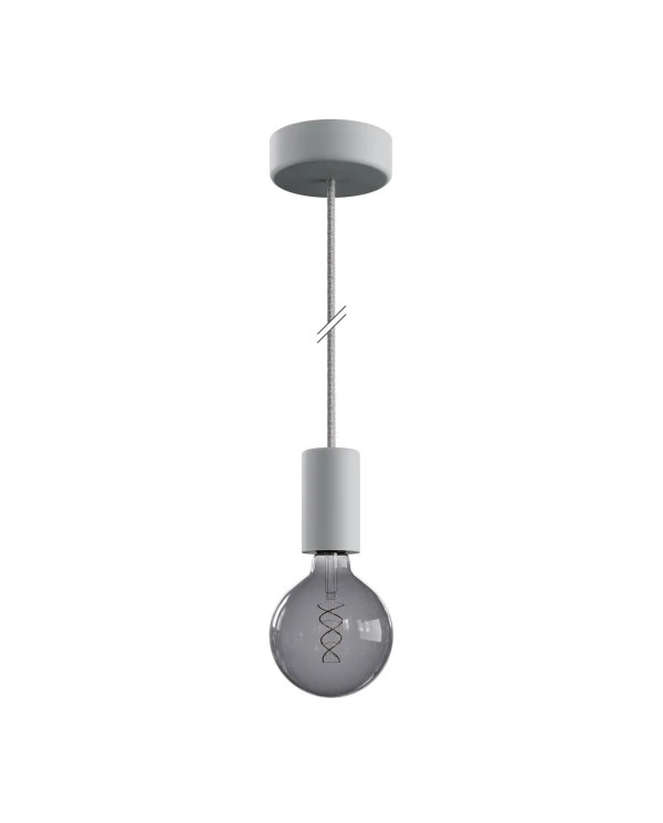 EIVA ELEGANT Outdoor pendant lamp with 1,5 mt textile cable, silicone ceiling rose and lamp holder IP65 water resistant