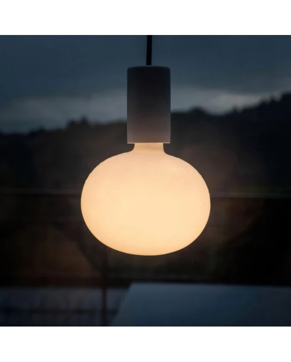 EIVA ELEGANT Outdoor pendant lamp with 1,5 mt textile cable, silicone ceiling rose and lamp holder IP65 water resistant