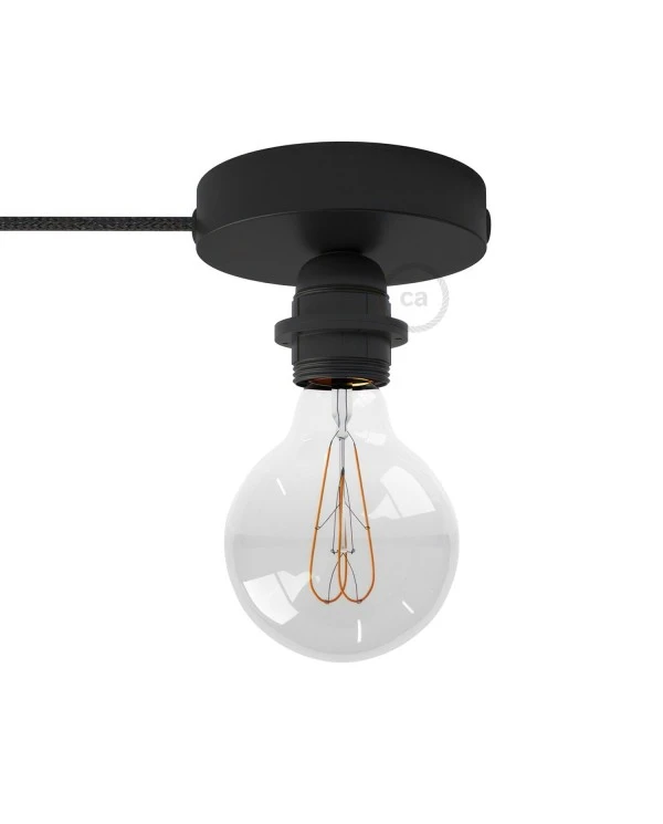 Spostaluce, the metal light source with E27 threaded lamp holder, fabric cable and side holes