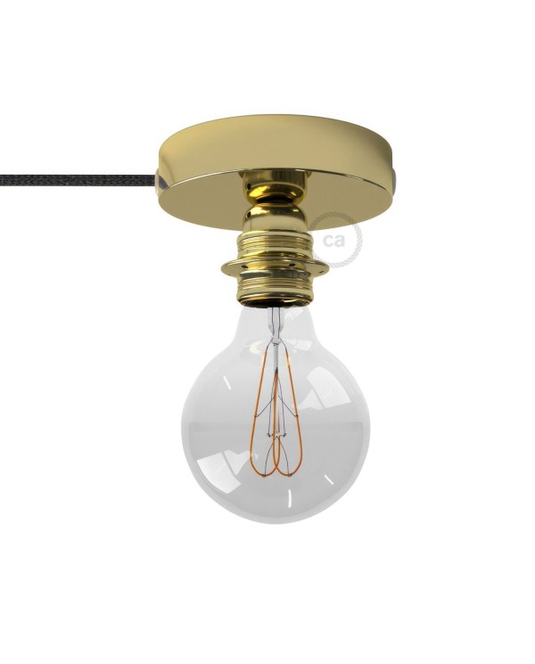 Spostaluce, the metal light source with E27 threaded lamp holder, fabric cable and side holes