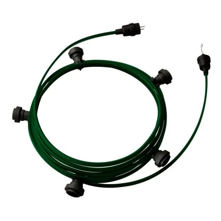 Ready-to-use 7,5m Lumet String Light with Kit with 5 black Lamp Holders, Hook and Plug - CM21