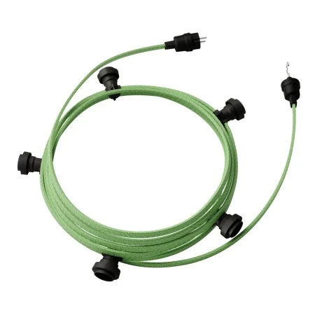 Ready-to-use 7,5m Lumet String Light with Kit with 5 black Lamp Holders, Hook and Plug - CX08