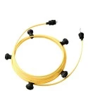 Ready-to-use 7,5m Lumet String Light with Kit with 5 black Lamp Holders, Hook and Plug