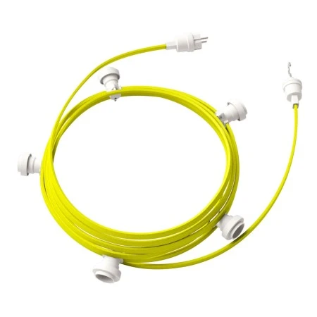 Ready-to-use 7,5m Lumet String Light with Kit with 5 white Lamp Holders, Hook and Plug - CF10