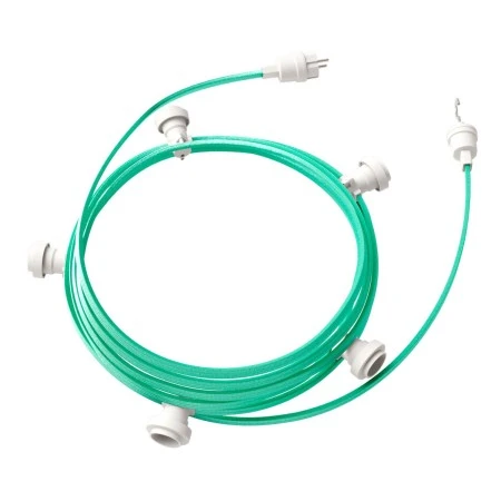 Ready-to-use 7,5m Lumet String Light with Kit with 5 white Lamp Holders, Hook and Plug - CH69