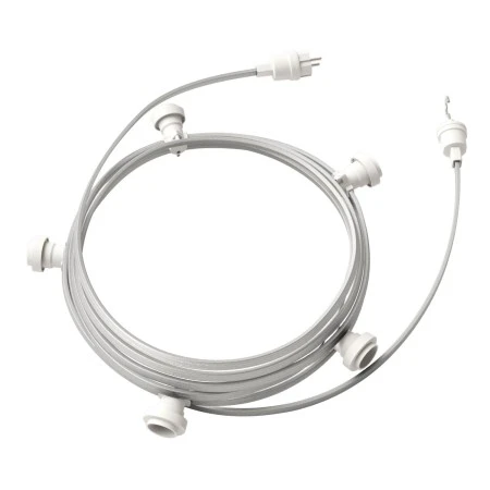 Ready-to-use 7,5m Lumet String Light with Kit with 5 white Lamp Holders, Hook and Plug - CM02