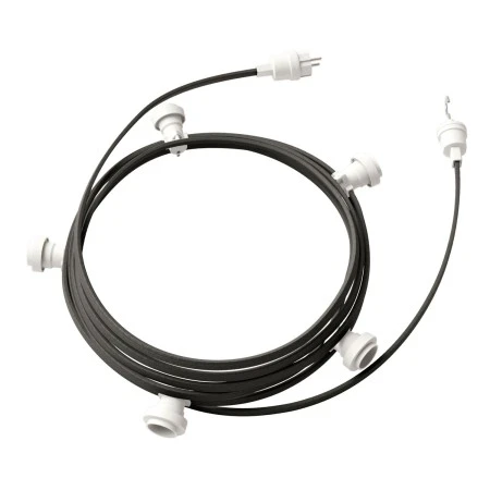 Ready-to-use 7,5m Lumet String Light with Kit with 5 white Lamp Holders, Hook and Plug - CM03