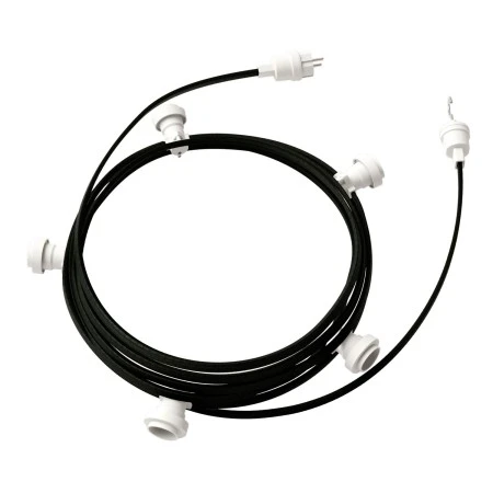 Ready-to-use 7,5m Lumet String Light with Kit with 5 white Lamp Holders, Hook and Plug - CM04