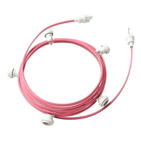 Ready-to-use 7,5m Lumet String Light with Kit with 5 white Lamp Holders, Hook and Plug - CM16