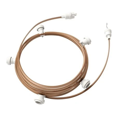 Ready-to-use 7,5m Lumet String Light with Kit with 5 white Lamp Holders, Hook and Plug - CM27