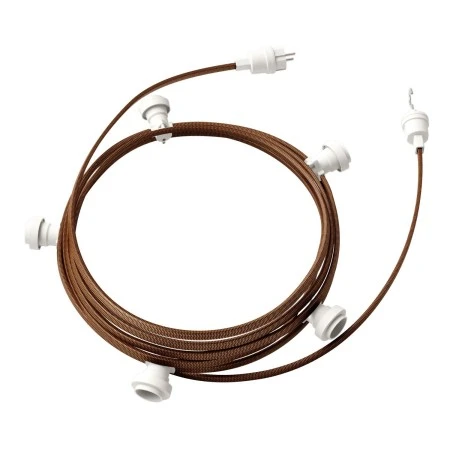 Ready-to-use 7,5m Lumet String Light with Kit with 5 white Lamp Holders, Hook and Plug - CZ22