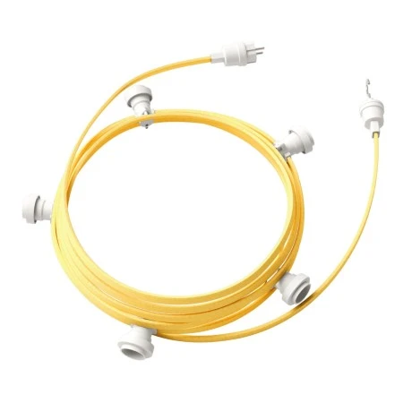 Ready-to-use 7,5m Lumet String Light with Kit with 5 white Lamp Holders, Hook and Plug - CM10