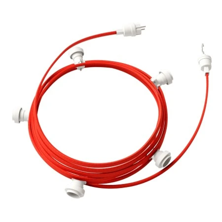 Ready-to-use 7,5m Lumet String Light with Kit with 5 white Lamp Holders, Hook and Plug - CM09